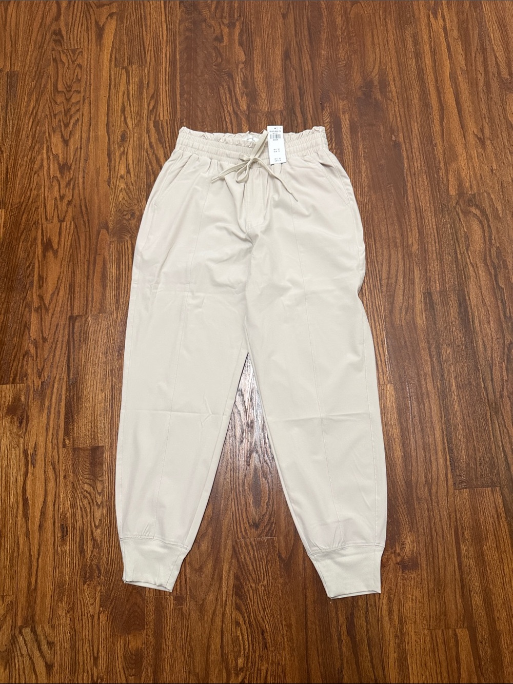 Abercrombie & Fitch Cream Drawstring Joggers